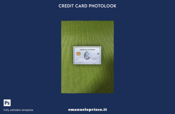 modello frontale photolook con carta platino AMEX Chase Bank stile verificato US